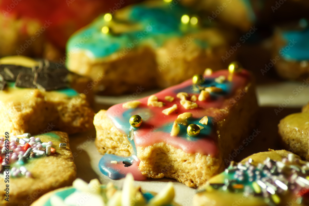 delicious colorful christmas cookies