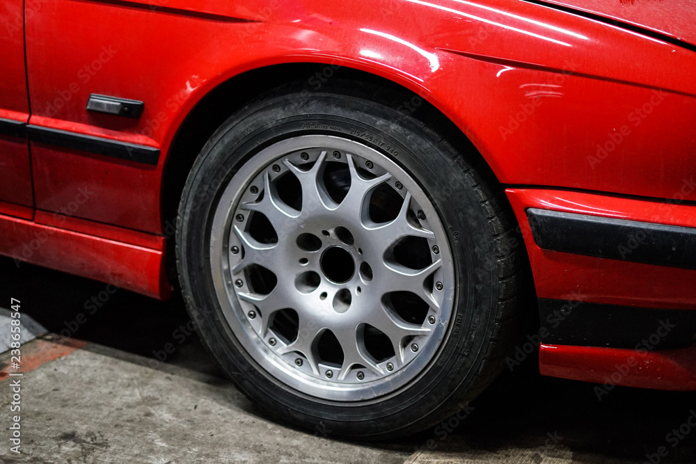 Legendary alloy sport rims on beautiful wheels in silver color Legendary alloy sport rims on beautiful wheels in silver color