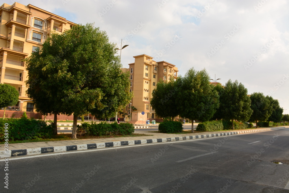 residential area in a new constructed district in Egypt