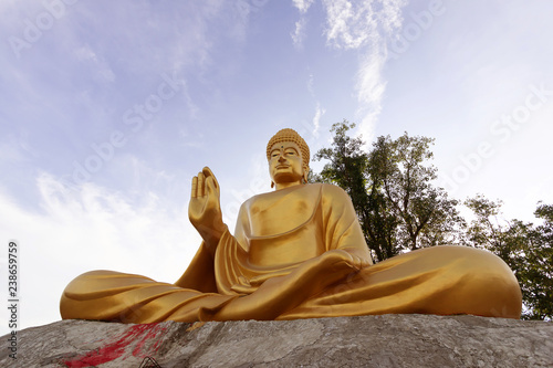 Canvas Print Golden Buddha Statue of the temple of Thailand