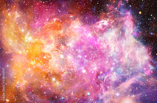 Artistic Abstract Multicolored Smooth Bright Nebula Galaxy in a Space Background