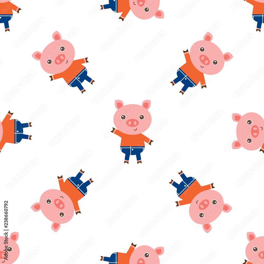 Obraz premium Pig wallpaper pattern
