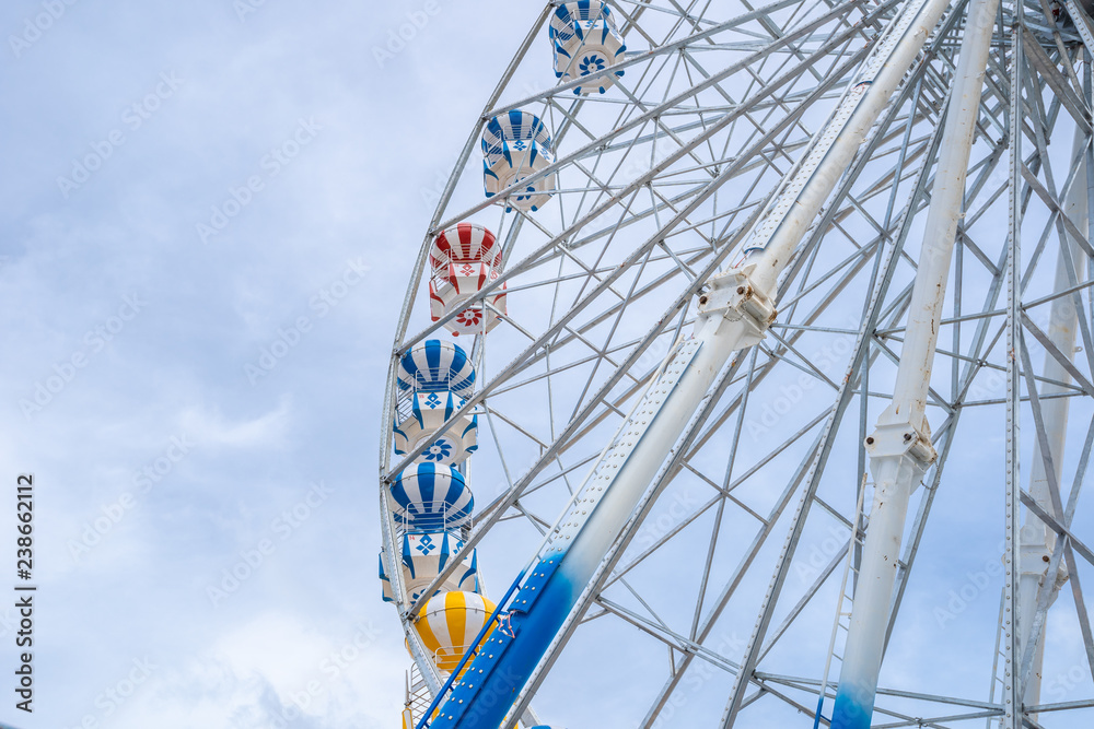 Ferris Wheel, low angle view of a big Ferris Wheel - Image.