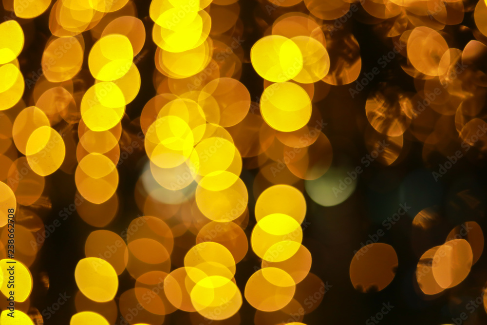 Circular bokeh from defocus of night light for background Circular bokeh from defocus of night light for background