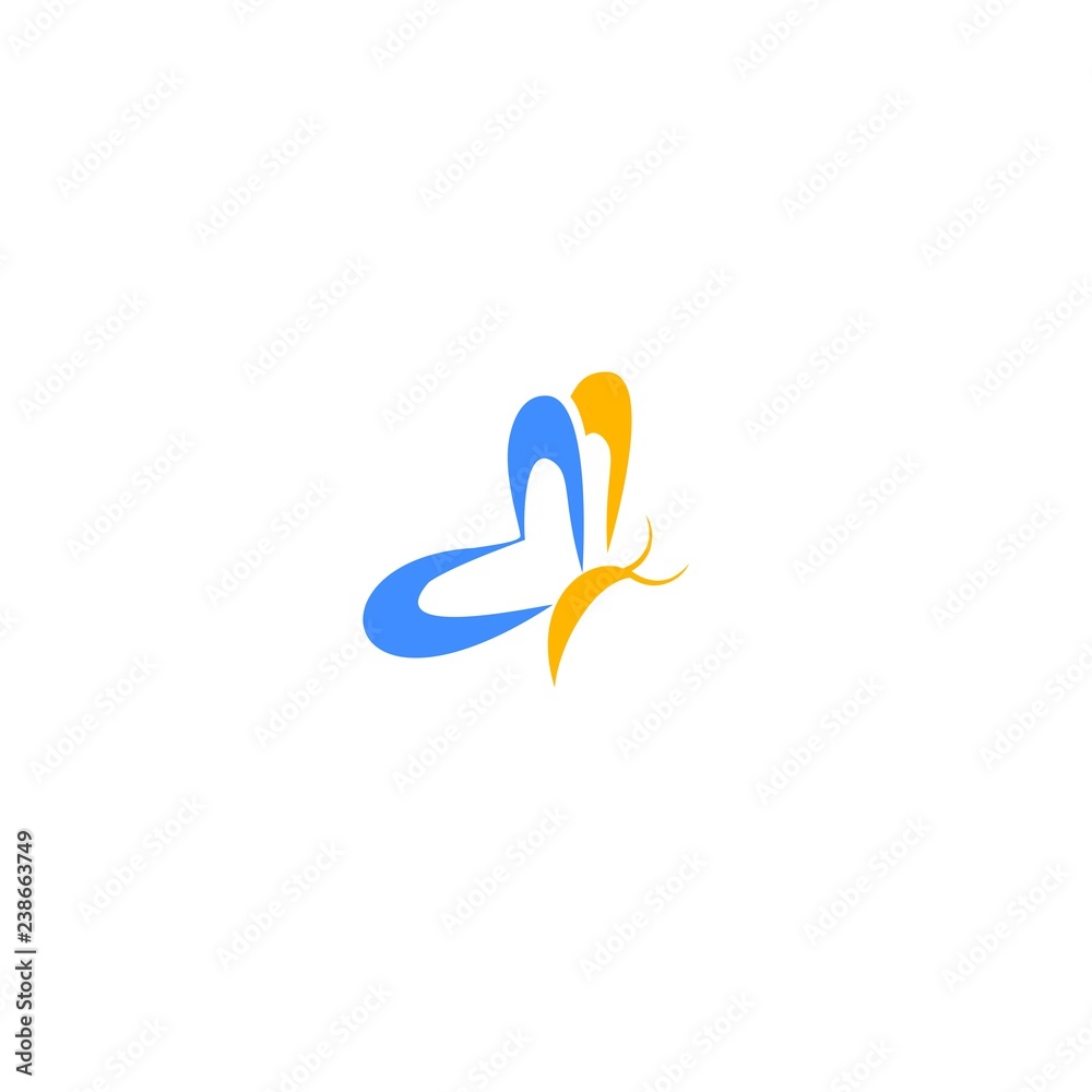 Fototapeta premium butterfly logo design vector