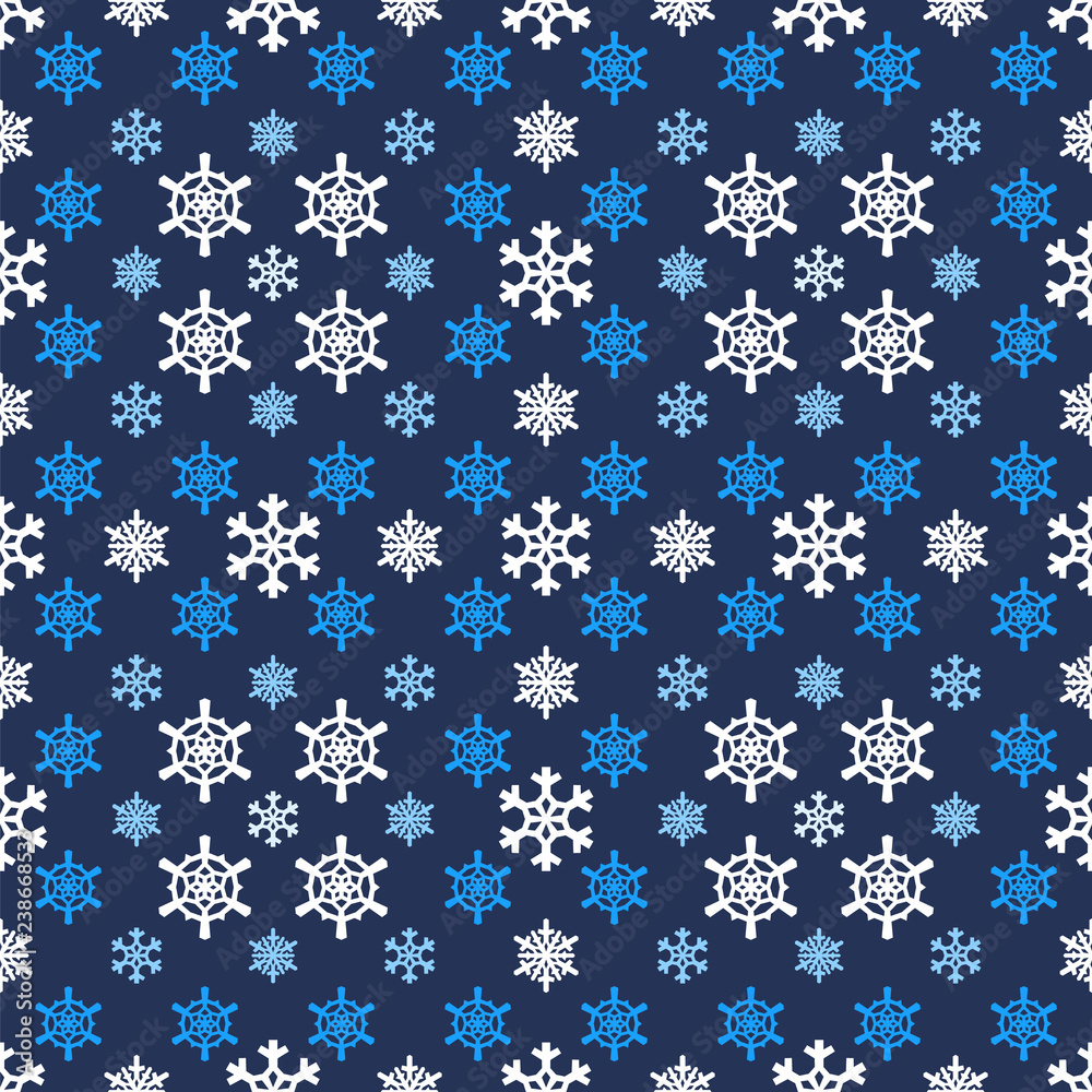 Christmas snowflakes seamless pattern