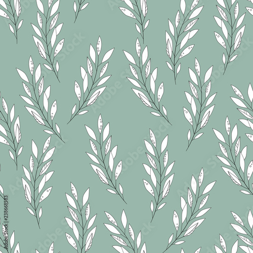Fototapeta Naklejka Na Ścianę i Meble -  Vector floral seamless pattern. botanical backdrop