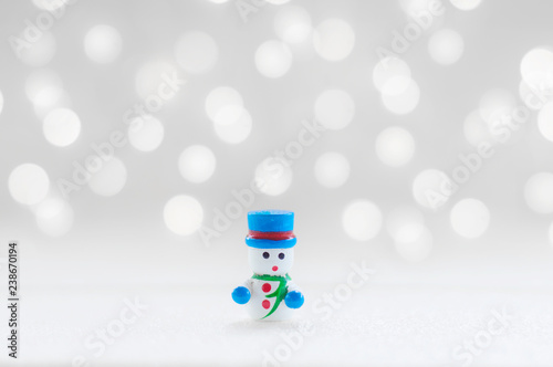 Snow man doll for Christmas decoration background © maybeiii