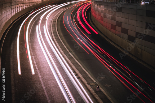 Light trails in the city 