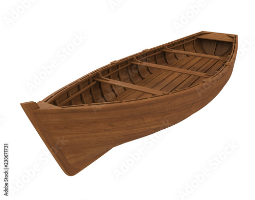 Wooden Boat Isolated
