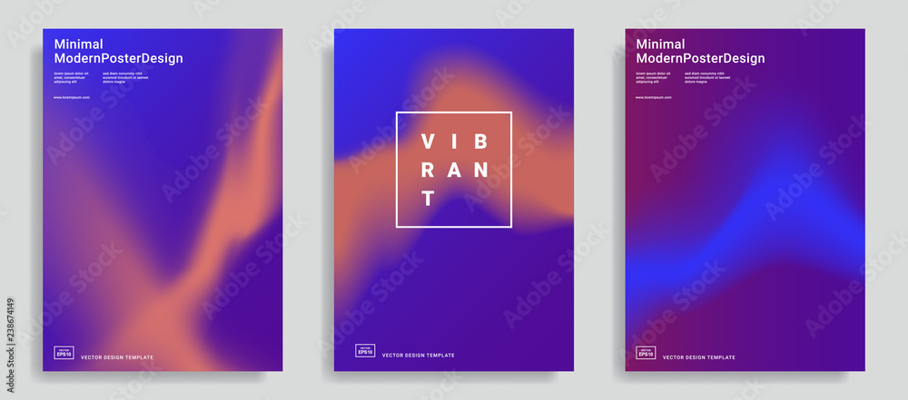 design templates with vibrant gradient shapes