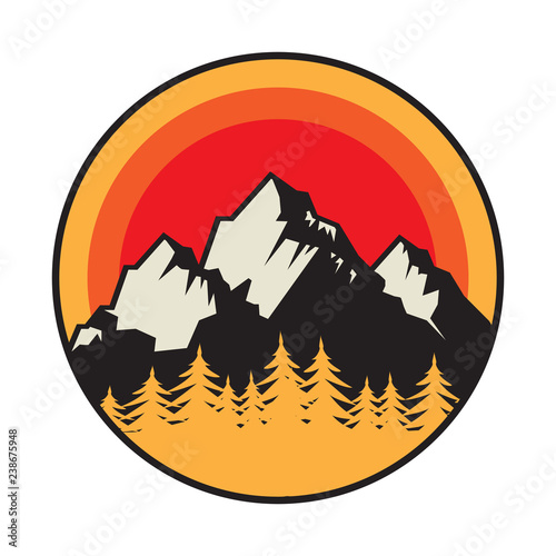 Mountain logo, icon or symbol