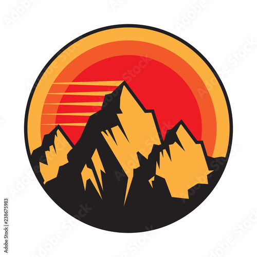 Mountain logo  icon or symbol