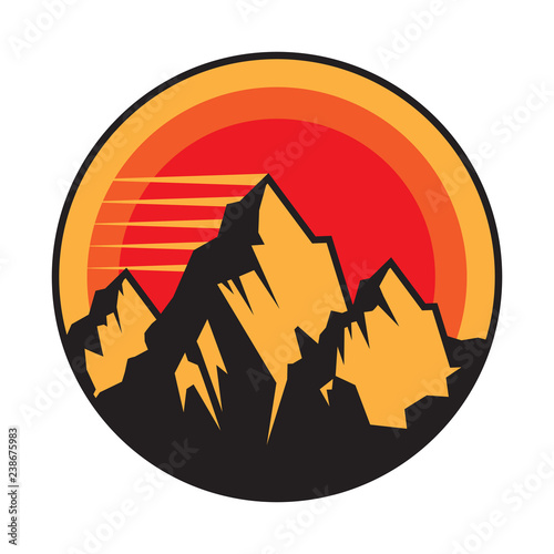 Mountain logo, icon or symbol