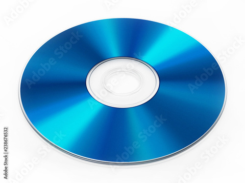 Tableau sur toile Blu-ray disc isolated on white background. 3D illustration