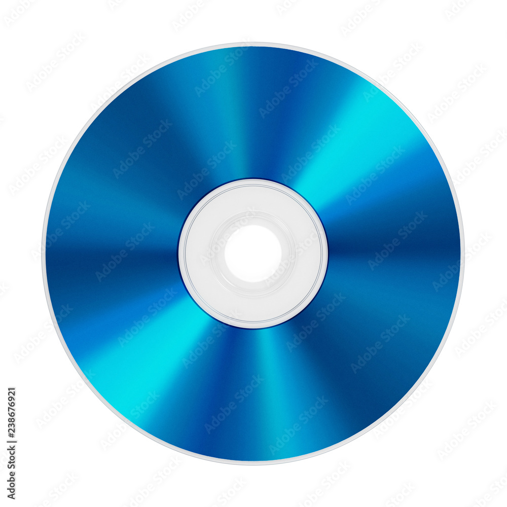 Blu-ray disc isolated on white background. 3D illustration Blu-ray disc isolated on white background. 3D illustration