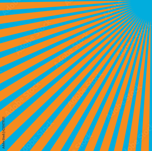 Converging lines from a corner spot