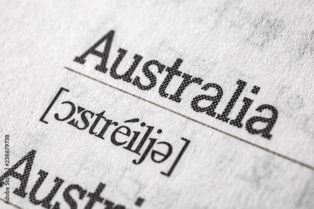 word australia and phonetic alphabet