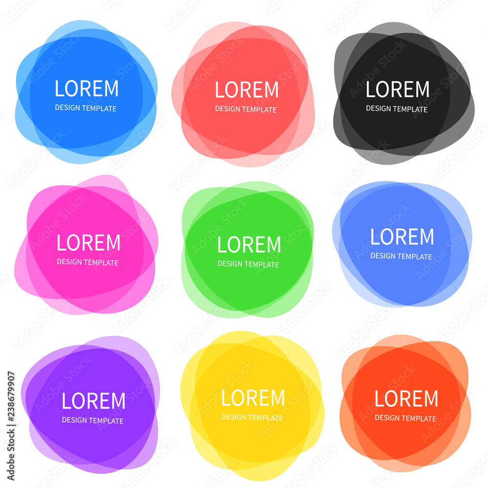 Set of colorful vector banners templates. Vector design