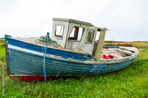 old fishing boat on the beach