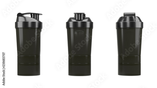 Bild auf Leinwand Plastic shaker isolated on white background with clipping path