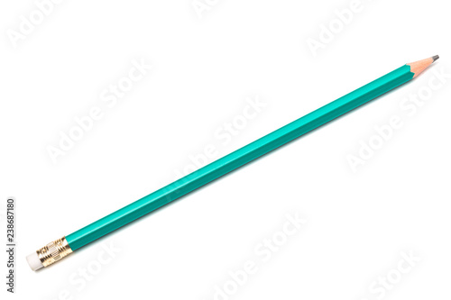 Amazing isolated pencil on pure white background, close up