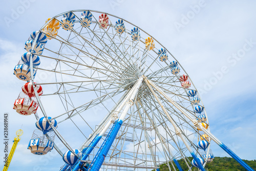 Ferris Wheel, low angle view of a big Ferris Wheel - Image.