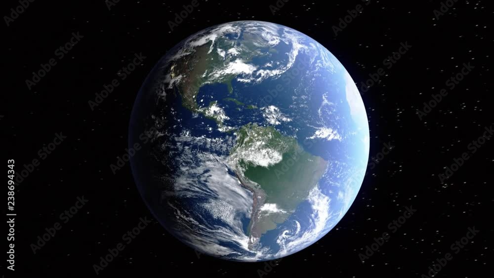 Realistic 3d animated earth showing the borders of the country Namibia and the capital Windhoek in 4K resolution