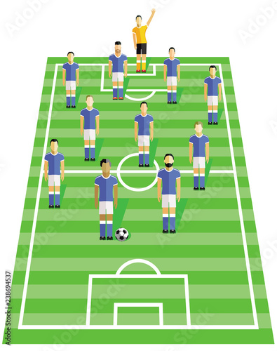 fußballspieler auf den Spielfeld
