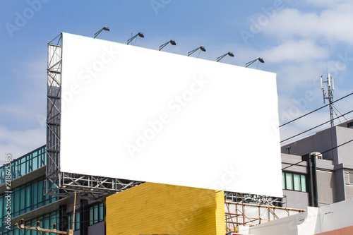 Blank billboard on the building. Useful for your advertisement.