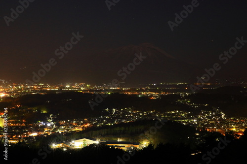 朝焼けの岩手山