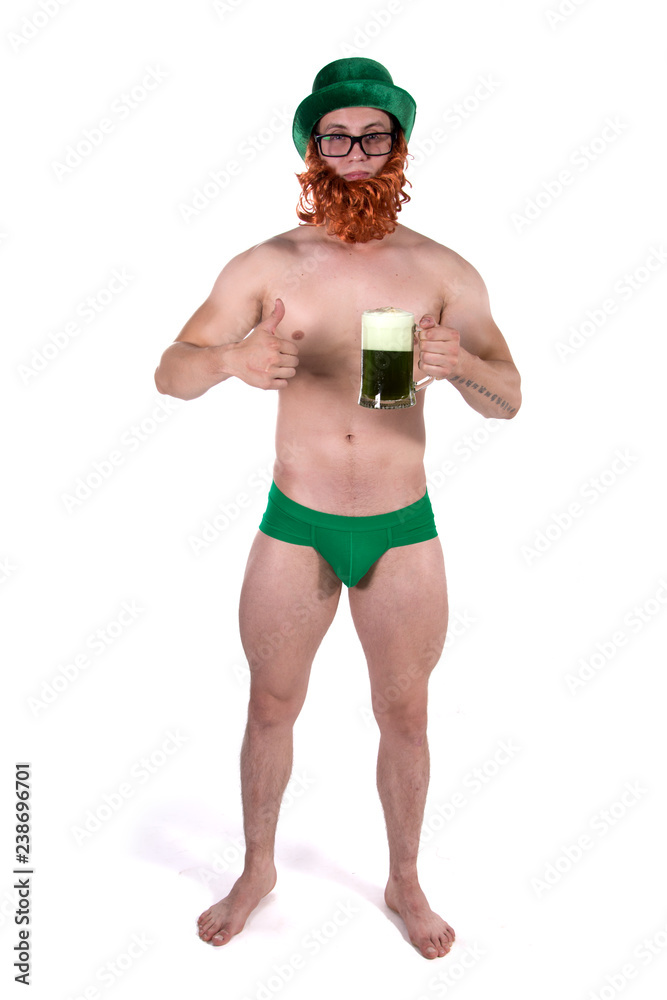 St.Patrick 's Day. Young sexy guy. Stock Photo | Adobe Stock