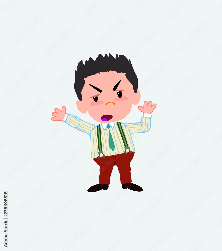 Businessman in casual style argues something with a gesture of discontent. Businessman in casual style argues something with a gesture of discontent.