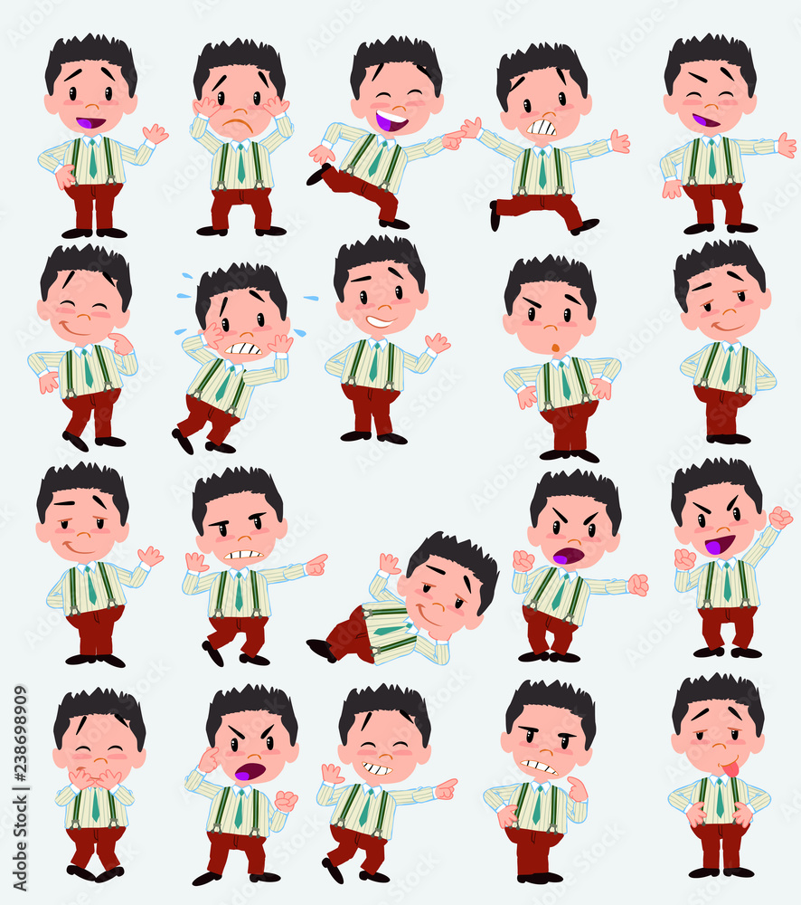 Cartoon character businessman in casual style. Set with different postures, attitudes and poses, doing different activities in isolated vector illustrations. Cartoon character businessman in casual style. Set with different postures, attitudes and poses, doing different activities in isolated vector illustrations.
