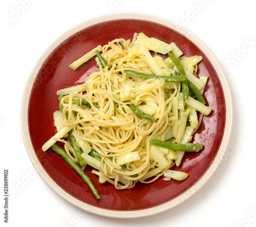 Ligurian style veg pasta with pesto