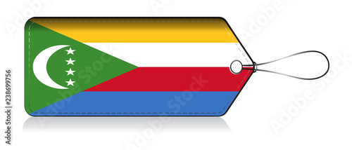 Comoran flag , Label of  Product made in comoros