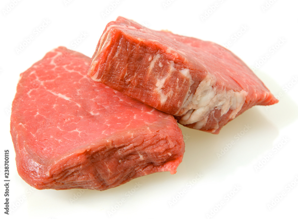 Filet mignon steaks with light shadow