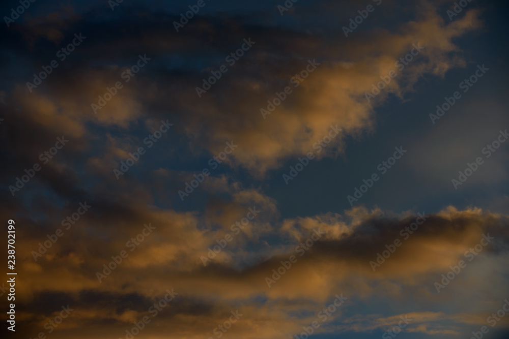 Civil twilight Sky with Clouds