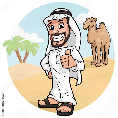 Arabic man in a desert