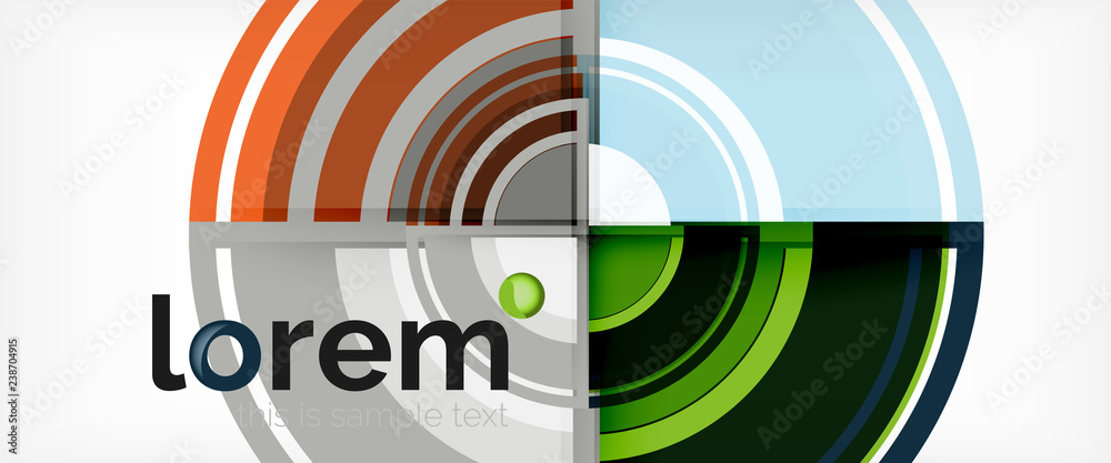 Modern geometric circles abstract background, colorful round shapes with shadow effects Modern geometric circles abstract background, colorful round shapes with shadow effects