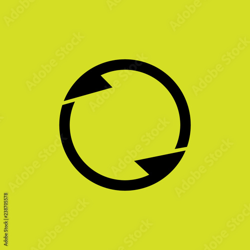 circle rotation geometric arrows symbol vector