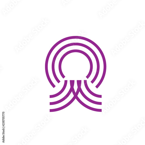 stripes circle path abstract logo