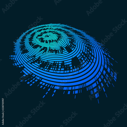 concentric dashed circles