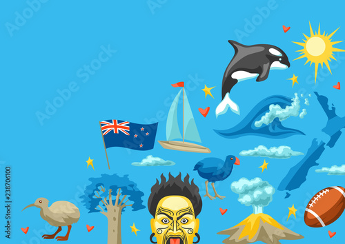 New Zealand background design. photo