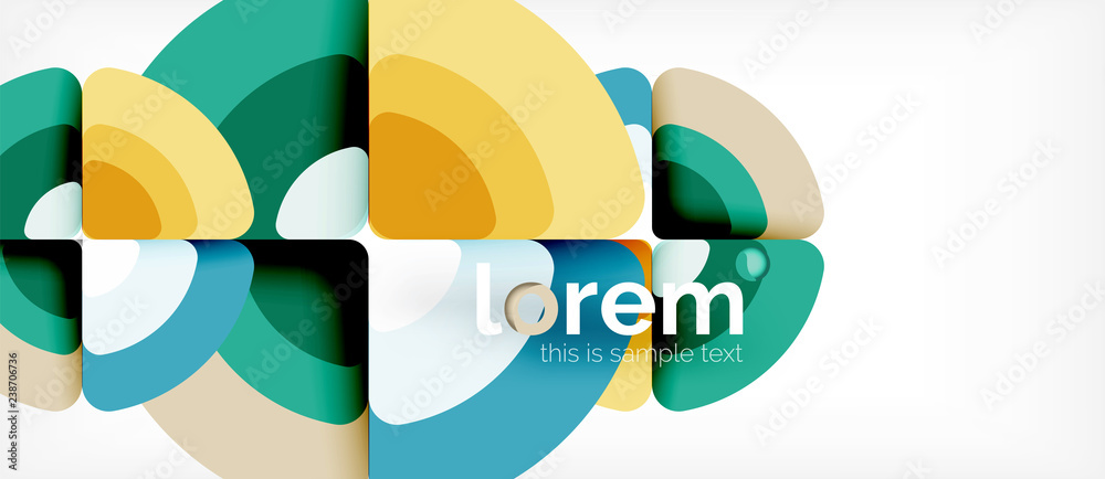 Circles and triangles geometric abstract background. Trendy abstract layout template for business or technology presentation or web brochure cover, wallpaper