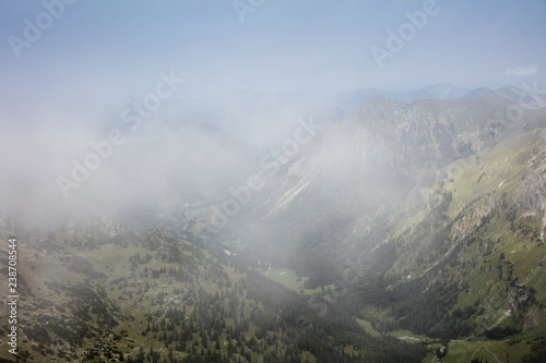 Ausblick vom Nebelhorn, Allgäuer Alpen, Allgäu, Bayern, Deutschland, Europa