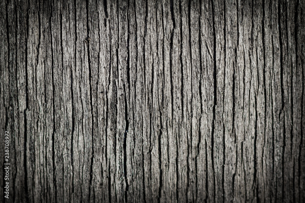 Old gray wooden cracked surface with vignette as background, texture Old gray wooden cracked surface with vignette as background, texture