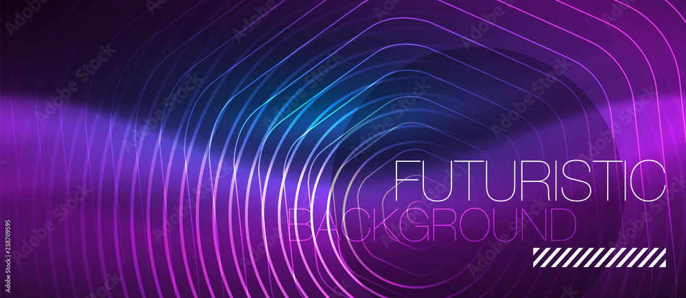 Neon glowing lines, magic energy space blue light concept, abstract background wallpaper design Neon glowing lines, magic energy space blue light concept, abstract background wallpaper design