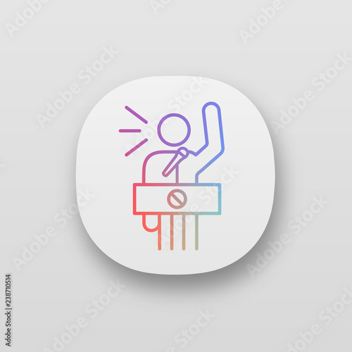 Protester speech app icon