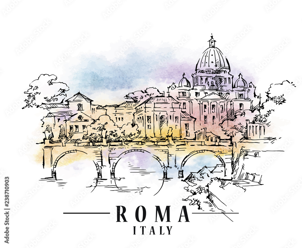 Obraz Rzym szkic